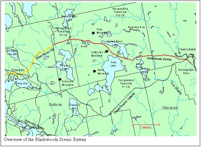 Text Box:
Overview of the Blackwoods Scenic Byway
