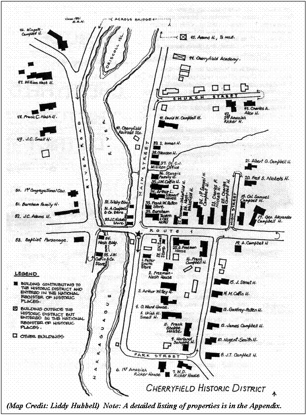 Text Box:
(Map Credit: Liddy Hubbell) Note: A detailed listing of properties is in the Appendix.