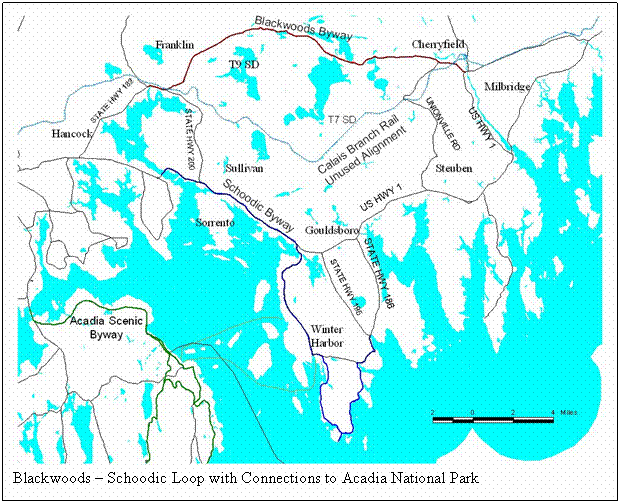 Text Box:
Blackwoods – Schoodic Loop with Connections to Acadia National Park